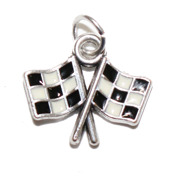  Checkered Racing Flags Charm Car Keychain a Great