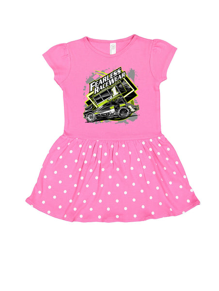 pink fearless dress Fearless Illustration Dolls Kill Heart On My Sleeve Pink Skater Dress Coquette