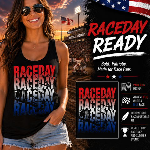 Sprint Car Raceday Gradient Tank Tops