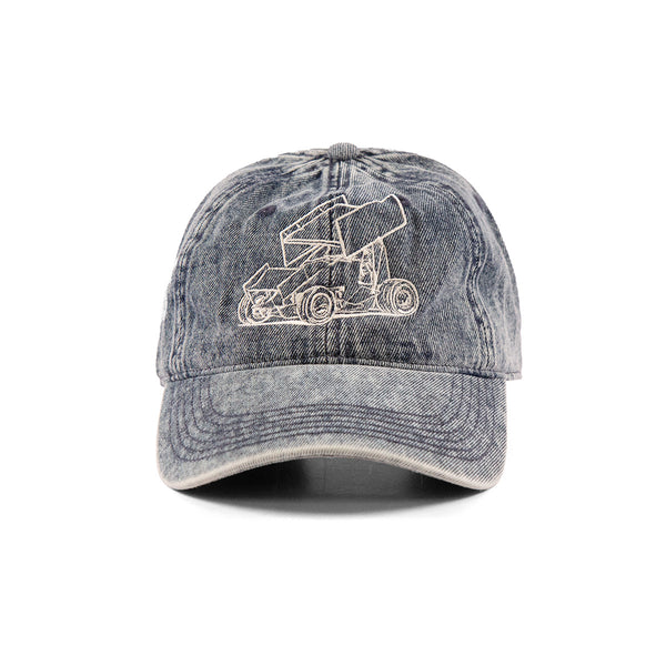 Denim Sprint Car Dad Hat