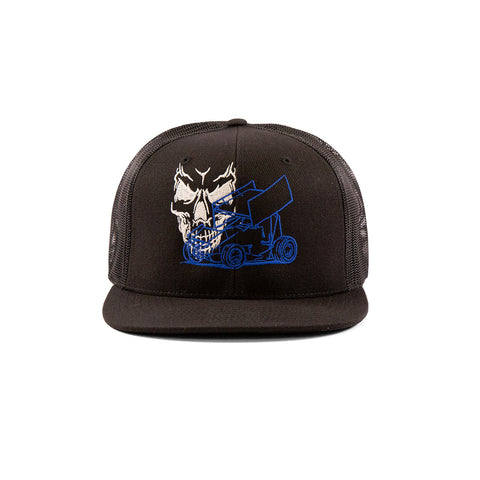 Skull Sprint Car Trucker Hat
