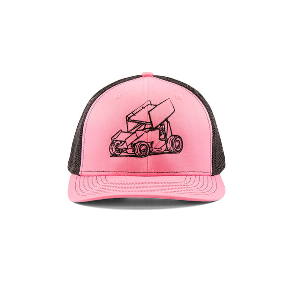 Pink Sprint Car Trucker Hat