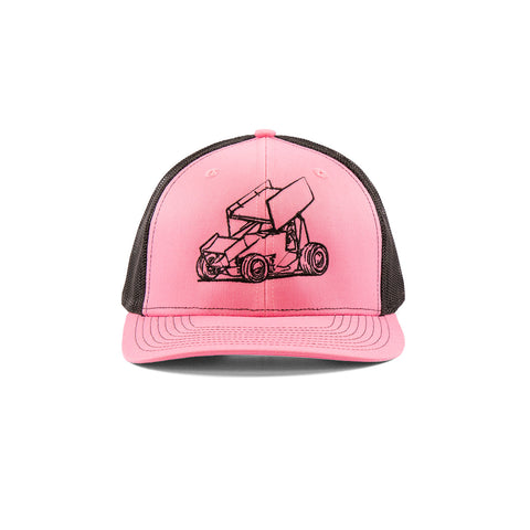 Pink Sprint Car Trucker Hat