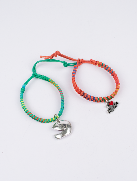 Race Fan Cord Charm Bracelets