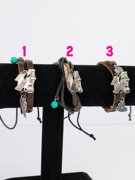 Track Legend Leather Wrap Bracelet