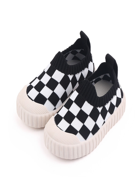 Unisex Kids Checker Canvas Sneakers