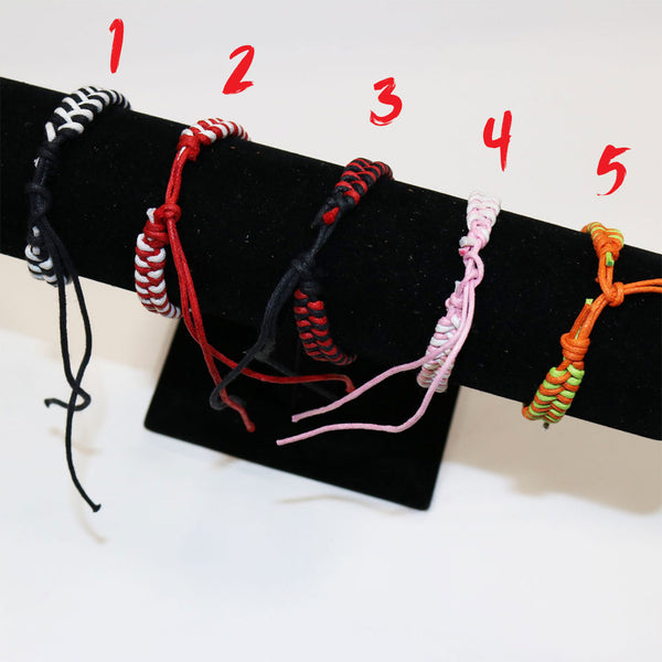 I Love Drag Racing 2-Color Braided Bracelets