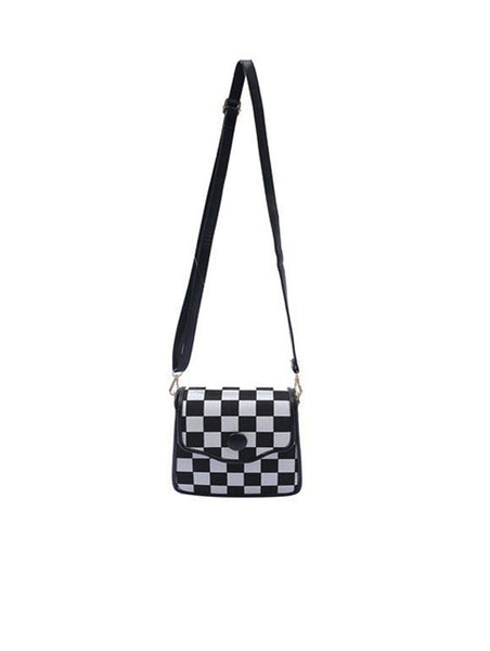 Nima Checkered Faux Leather Handbag