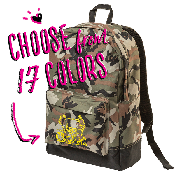 Ragged Car Embroidered Backpacks Series #2