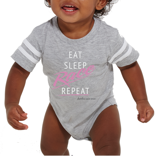 Eat, Sleep, Race, Repeat Infant Onesies and Ts