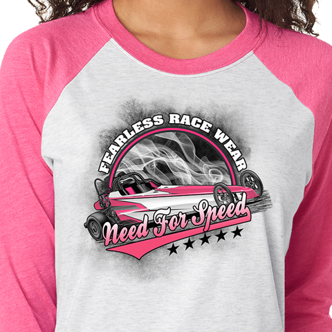 Fearless Race Wear Dragster Ball T's - Pink Print