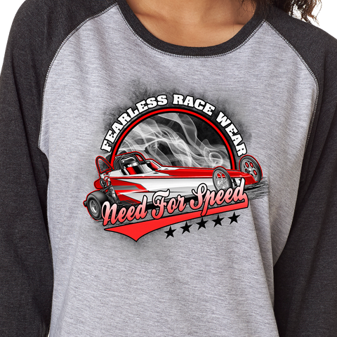 Fearless Race Wear Dragster Ball T's - Red Print