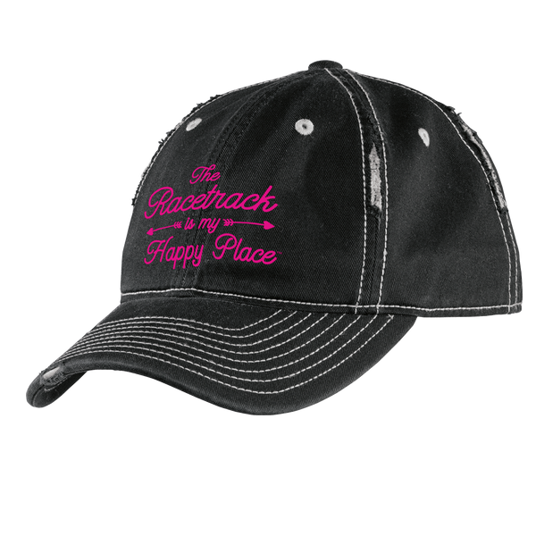 The Racetrack is my Happy Place™ Embroidered Hat