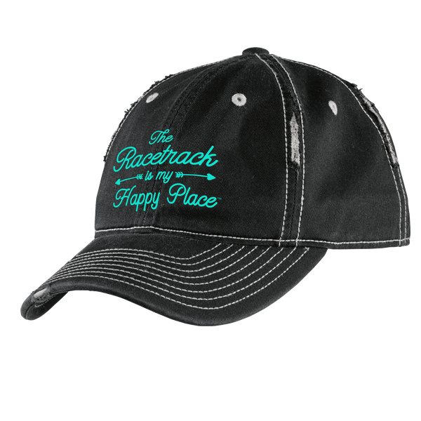The Racetrack is my Happy Place™ Embroidered Hat