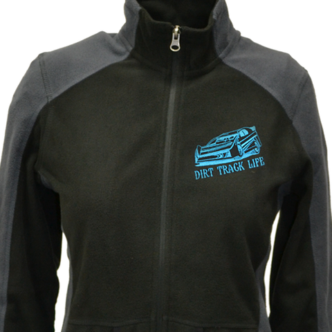 Dirt Track Life Embroidered Ladies Fleece Jacket: XS - 4XL - Choose your Car!