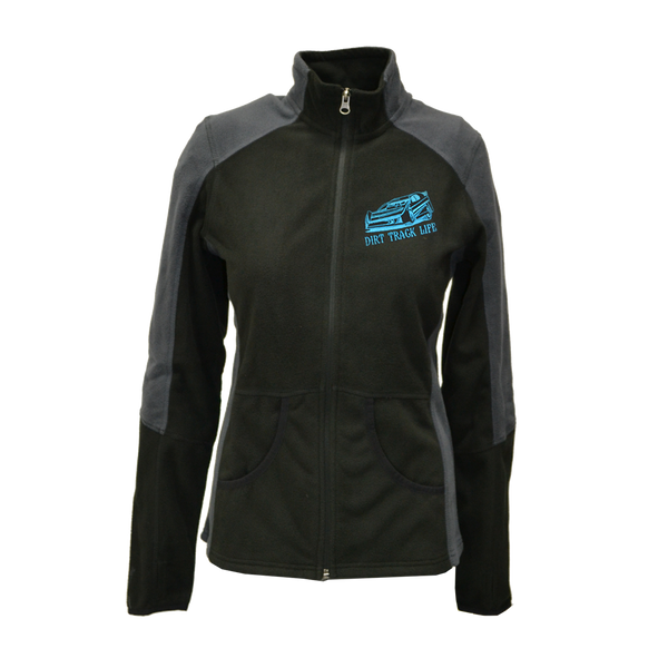 Dirt Track Life Embroidered Ladies Fleece Jacket: XS - 4XL - Choose your Car!