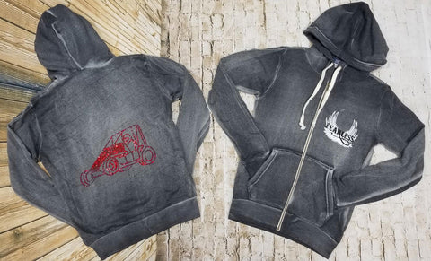 Midget Car Rhinestone Zip up Hoody