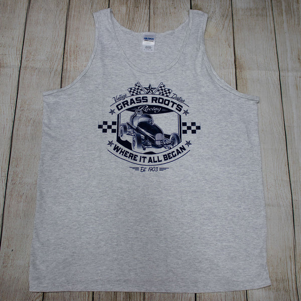 Grass Roots Vintage Sprint Car T's, Tanks & Hoodies - Lt Blue, Lt Purple or Navy prints