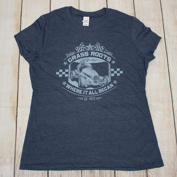 Grass Roots Vintage Sprint Car T's, Tanks & Hoodies - Lt Blue, Lt Purple or Navy prints