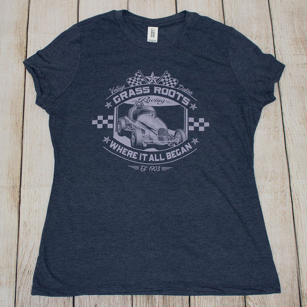 Grass Roots Vintage Sprint Car T's, Tanks & Hoodies - Lt Blue, Lt Purple or Navy prints