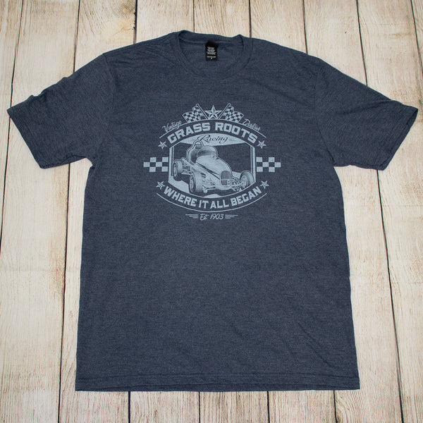 Grass Roots Vintage Sprint Car T's, Tanks & Hoodies - Lt Blue, Lt Purple or Navy prints