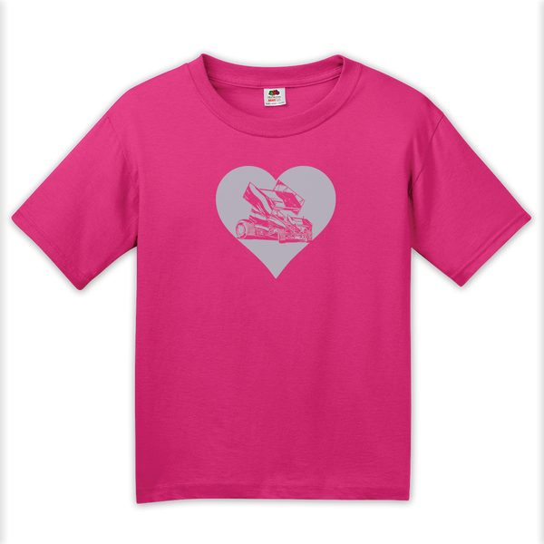 I Love Sprint Cars Girls Long and Short Sleeve T