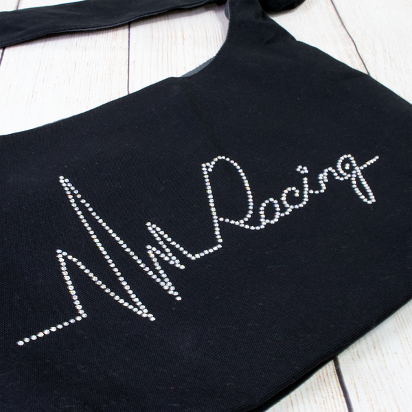 Heartbeat of Racing Rhinestone Sling Bags