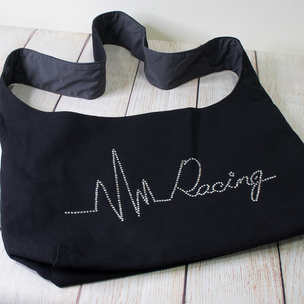 Heartbeat of Racing Rhinestone Sling Bags