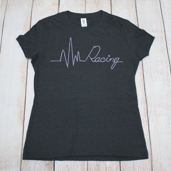 Heartbeat of Racing Rhinestone Tees, Tanks & Zip-ups
