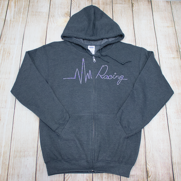Heartbeat of Racing Rhinestone Tees, Tanks & Zip-ups