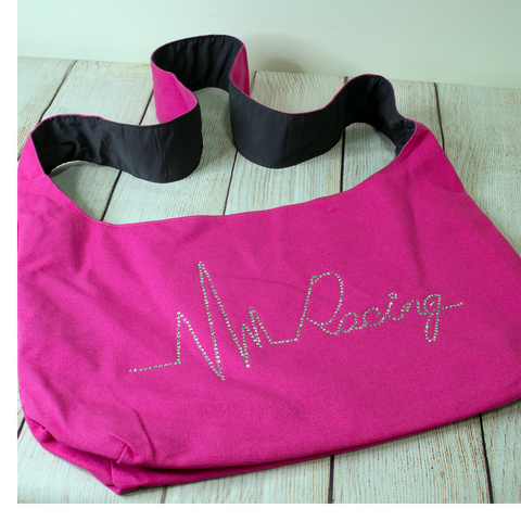 Heartbeat of Racing Rhinestone Sling Bags