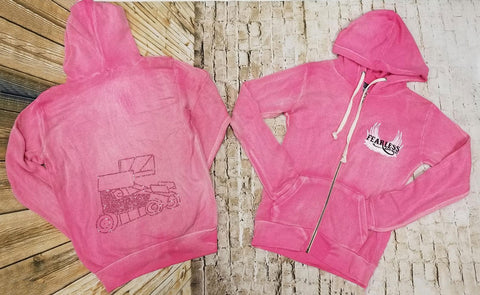 Micro Sprint Car Rhinestone Zip Up Hoody