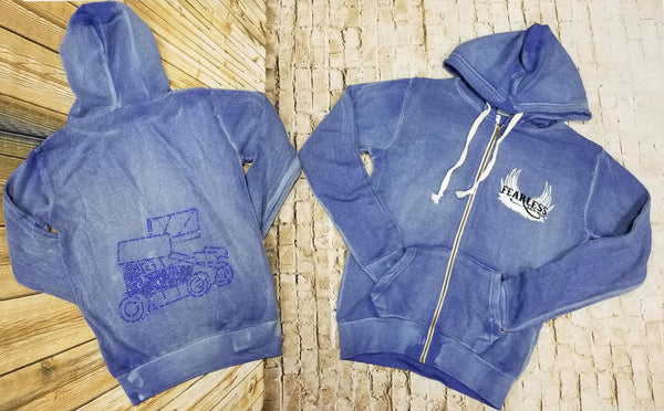 Micro Sprint Car Rhinestone Zip Up Hoody