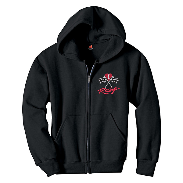 I Love Racing Embroidered Youth Zip-ups w/ Sprint Car Print on Back