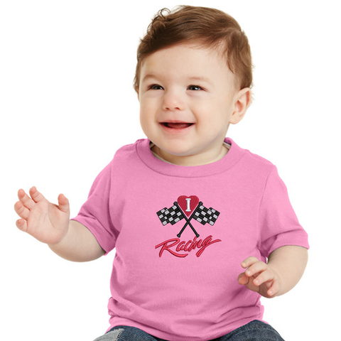 I Love Racing Embroidered Infant/Toddler Onesie, Tee & Zip-ups