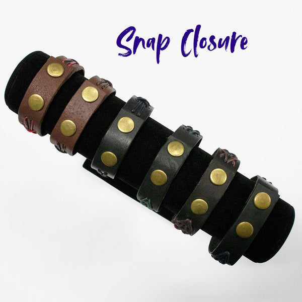 Sprint Leather Cuff with Snap