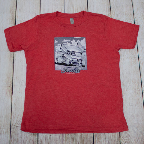 Monochrome Sprint Car Youth T's