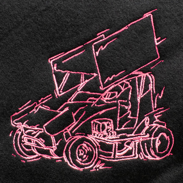 Micro Sprint Winged Embroidered Roll Up Fleece Blanket