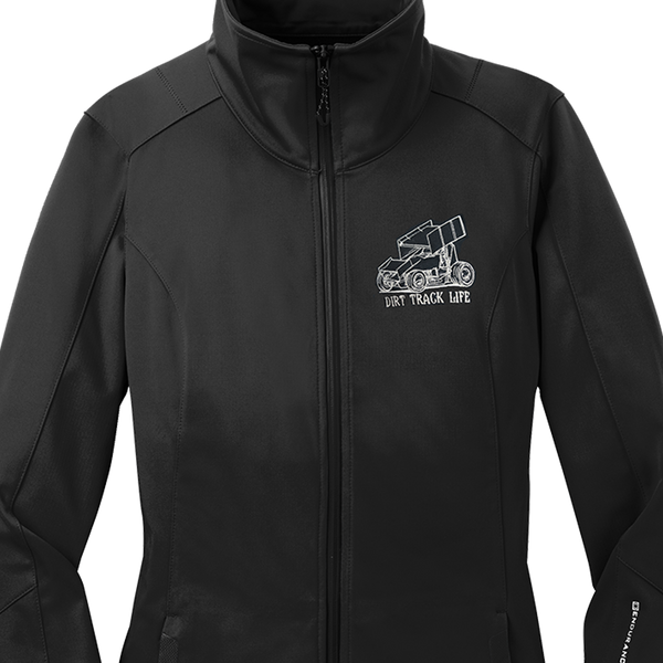Dirt Track Life Embroidered Women's OGIO Soft Shell Jacket: XS - 4XL - Choose your Car!