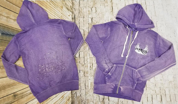 Micro Sprint Car Rhinestone Zip Up Hoody