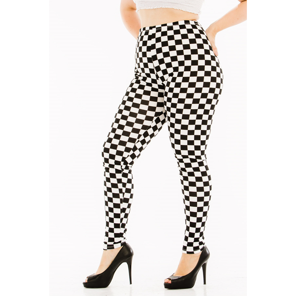 Checkered Leggings - Curvy Sizes
