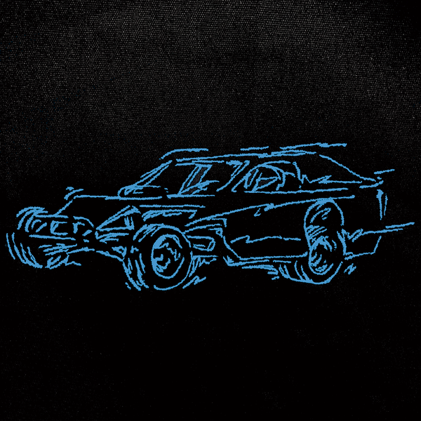 Ragged Car Embroidered Backpacks Series #2