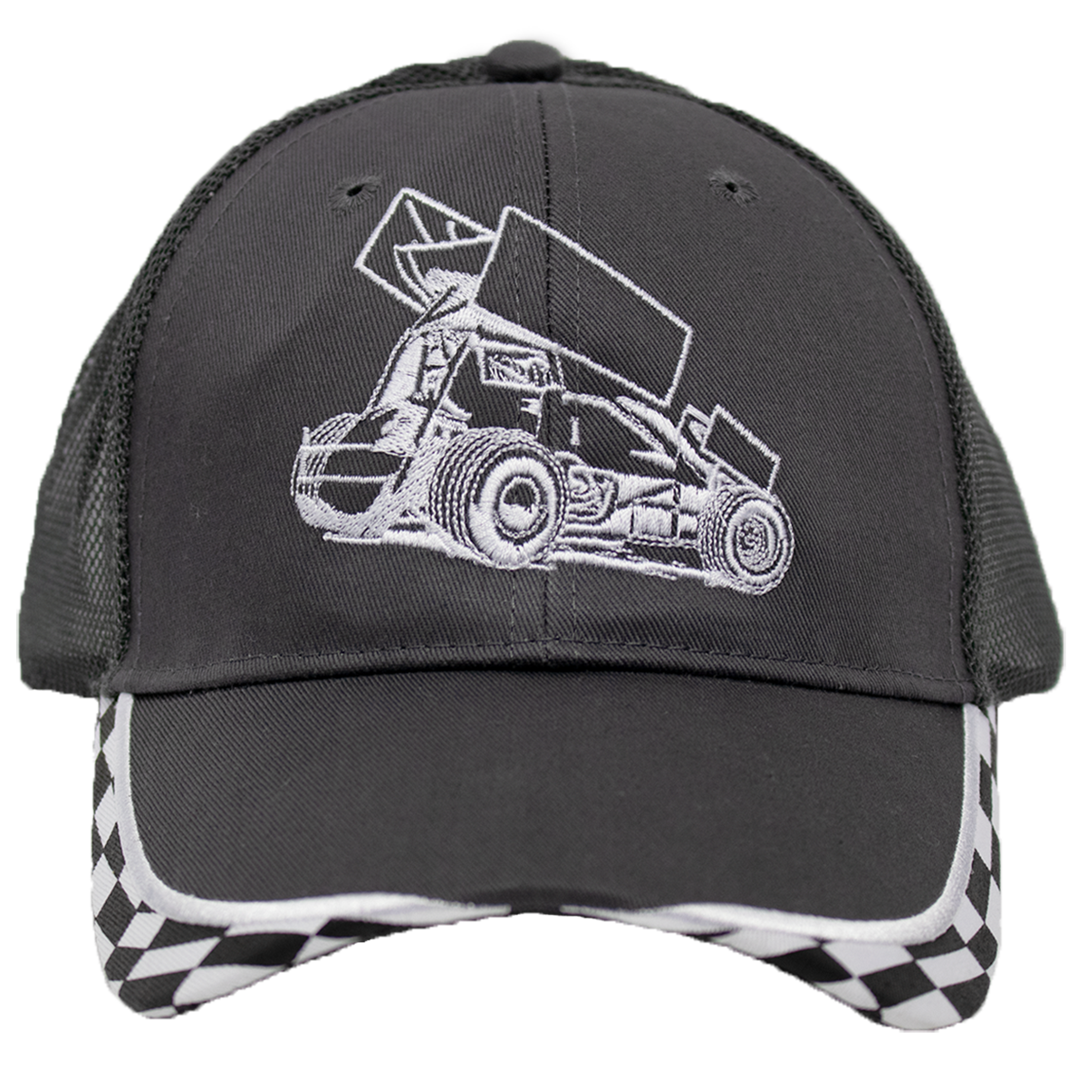 Sprint Car Checkered Bill Hats Colors Fearless Race Wear