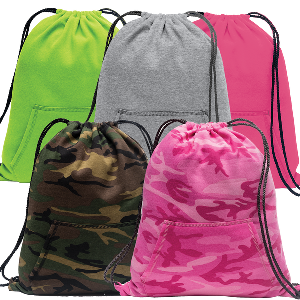 Embroidered Car Sweatshirt Cinch Sack