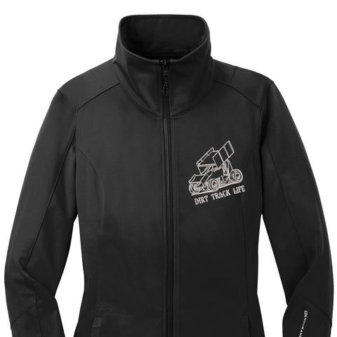 Dirt Track Life Embroidered Women's OGIO Soft Shell Jacket: XS - 4XL - SPRINT CAR!