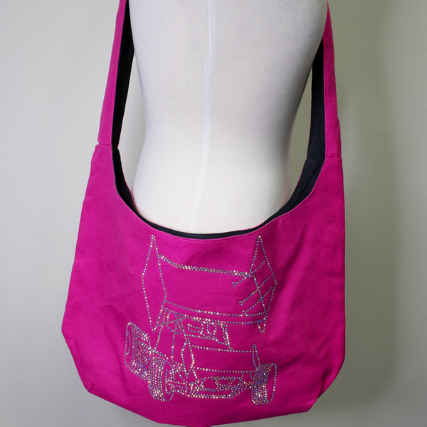 Sprint Car Rhinestone Sling Bags