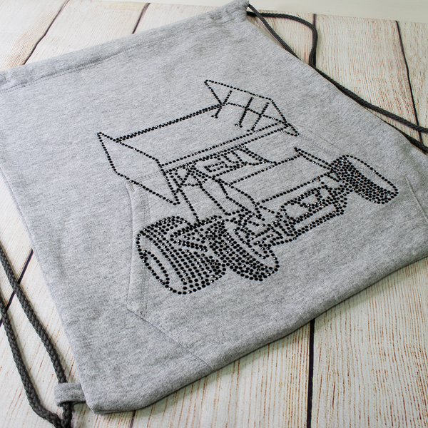 Sprint Car Rhinestone Cinch Sack