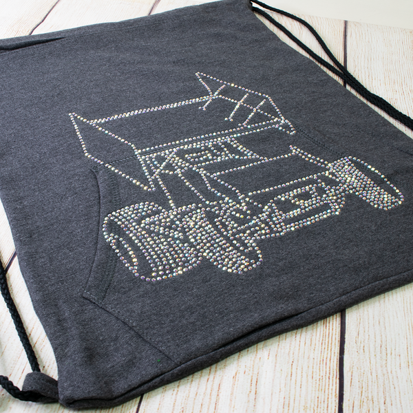 Sprint Car Rhinestone Cinch Sack
