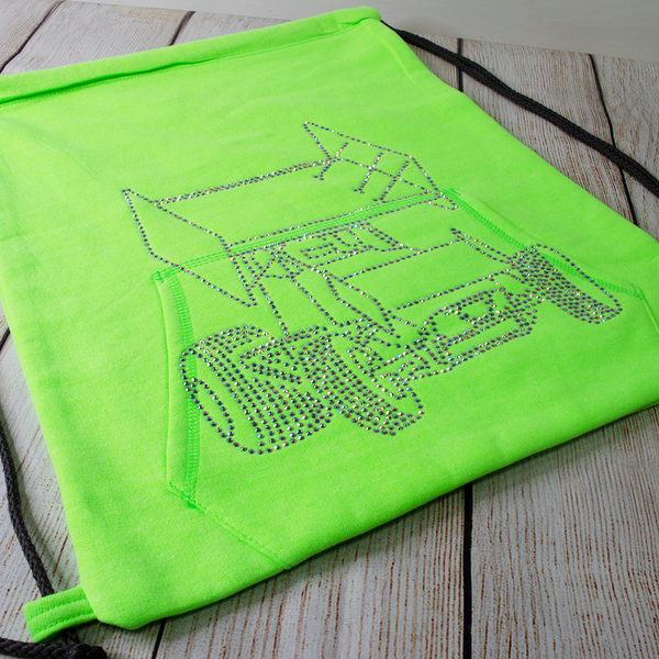 Sprint Car Rhinestone Cinch Sack