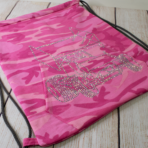 Sprint Car Rhinestone Cinch Sack